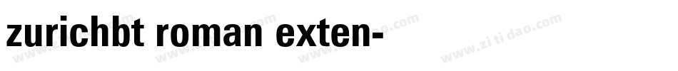 zurichbt roman exten字体转换